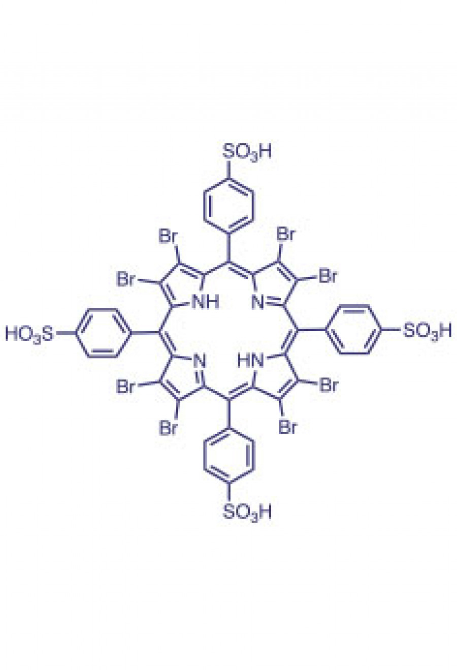 2,3,7,8,12,13,17,18-(octabromo)-5,10,15,20-(tetra-4-sulfonatophenyl)porphyrin  | Porphychem Expert porphyrin synthesis for research & industry