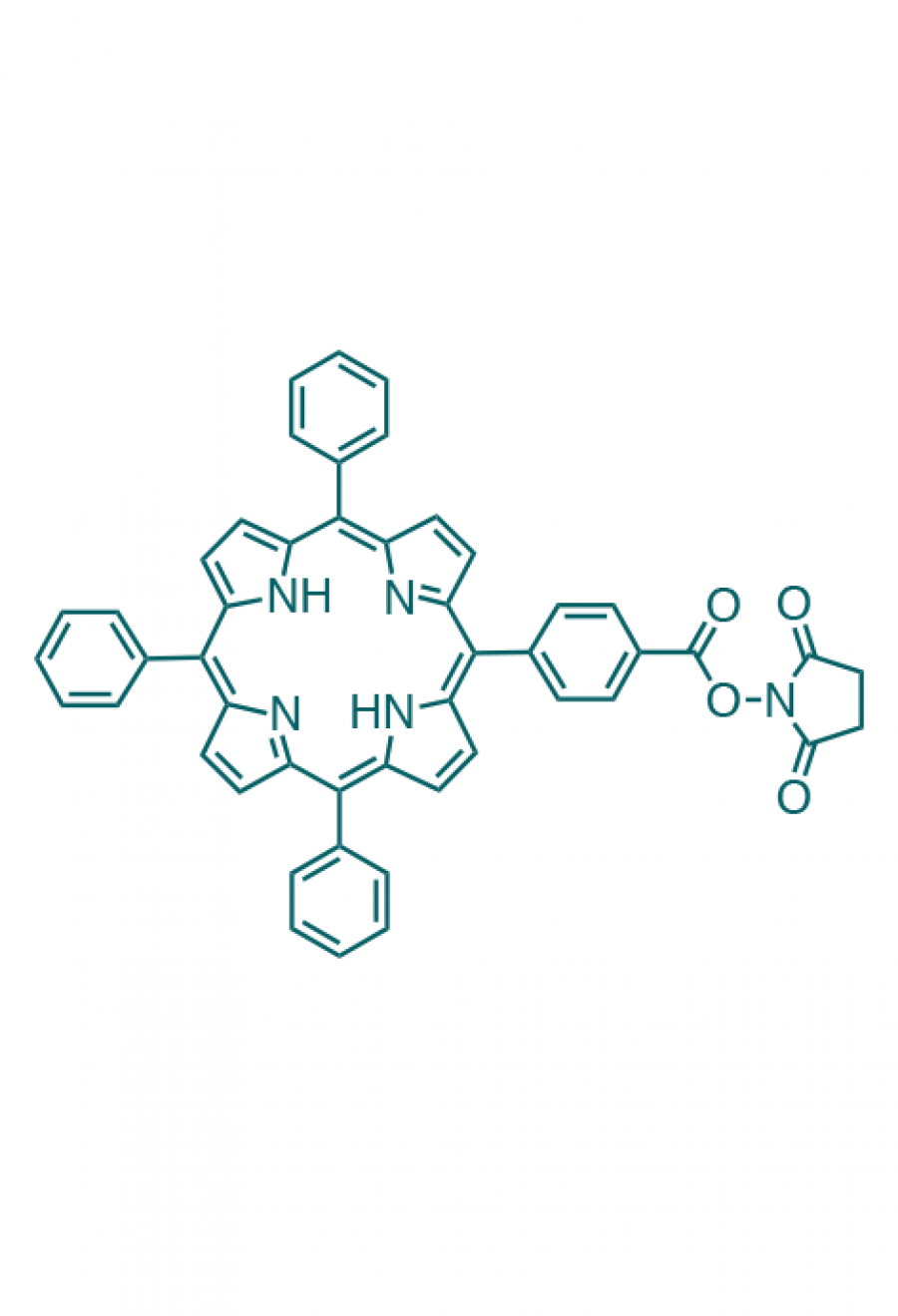 5-(4-carboxyphenyl succinimide ester)-10,15,20-(triphenyl)porphyrin  | Porphychem Expert porphyrin synthesis for research & industry