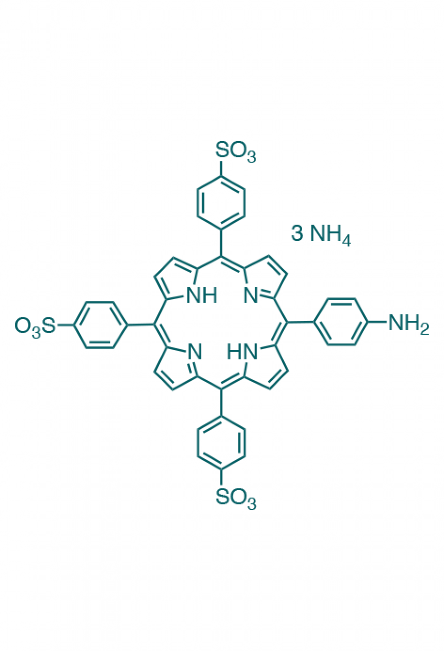 5-(4-aminophenyl)-10,15,20-(tri-4-sulfonatophenyl)porphyrin triammonium  | Porphychem Expert porphyrin synthesis for research & industry
