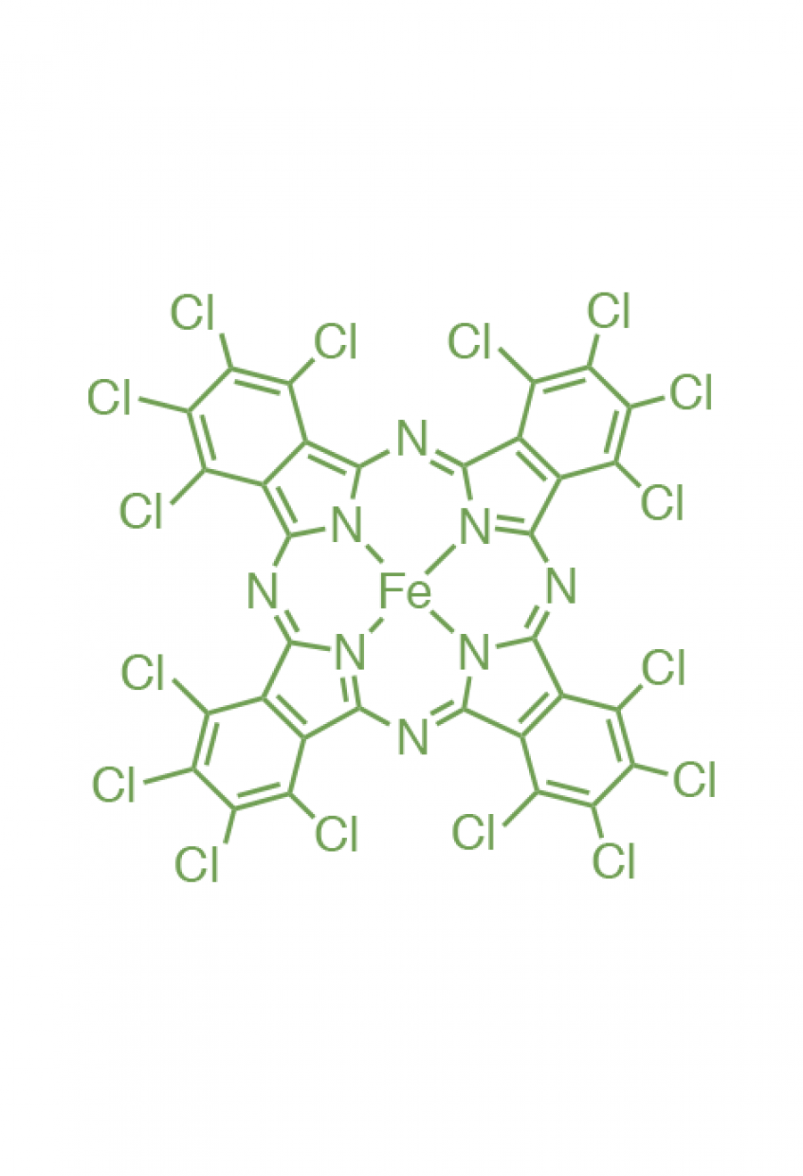 iron(II) 1,2,3,4,8,9,10,11,15,16,17,18,22,23,24,25-hexadeca(chloro)phthalocyanine  | Porphychem Expert porphyrin synthesis for research & industry
